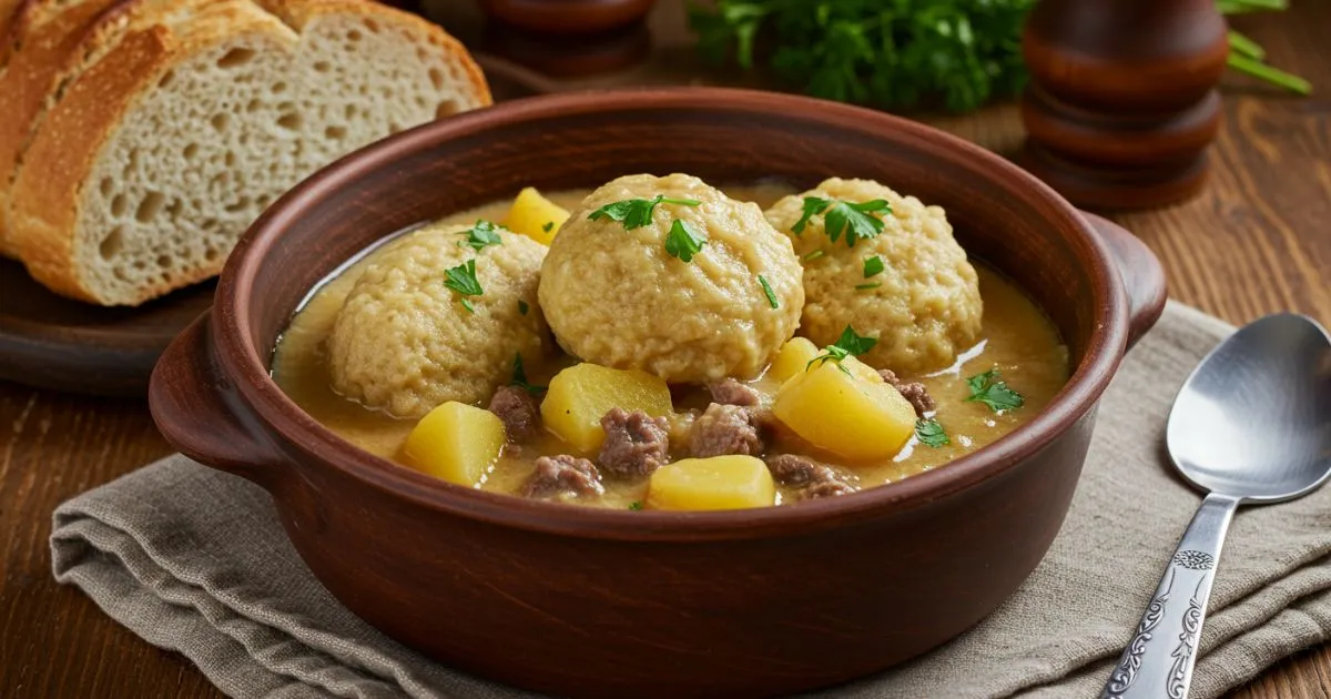 chipped beef flour dumplings potatoes