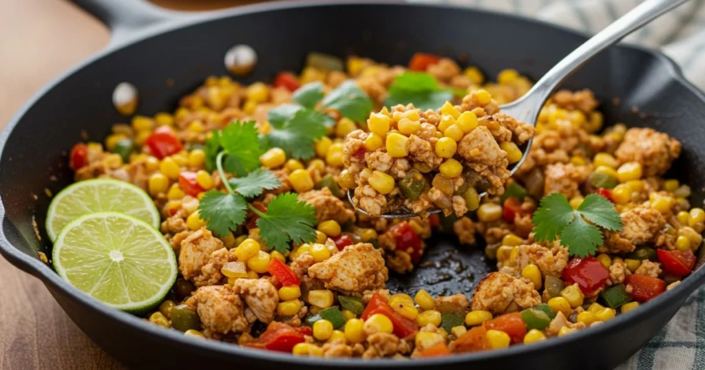 ground chicken mexican corn recipe