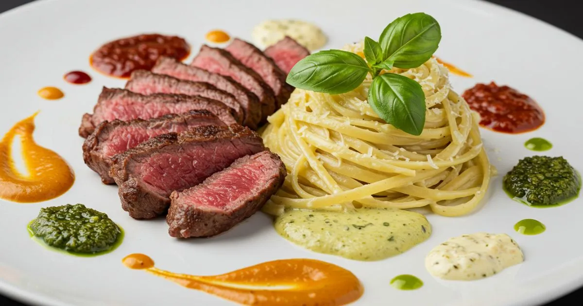 steak and pasta