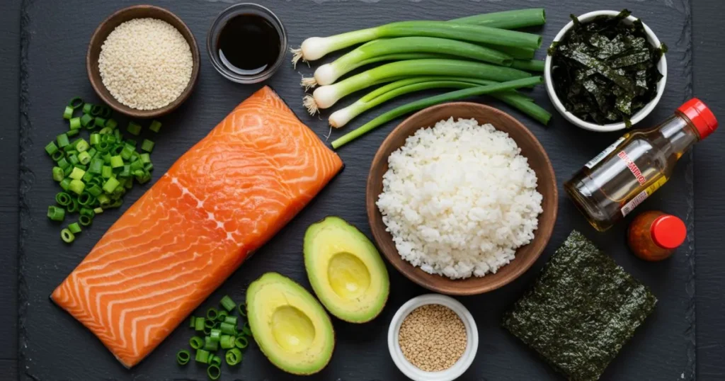 salmon rice bowl recipe