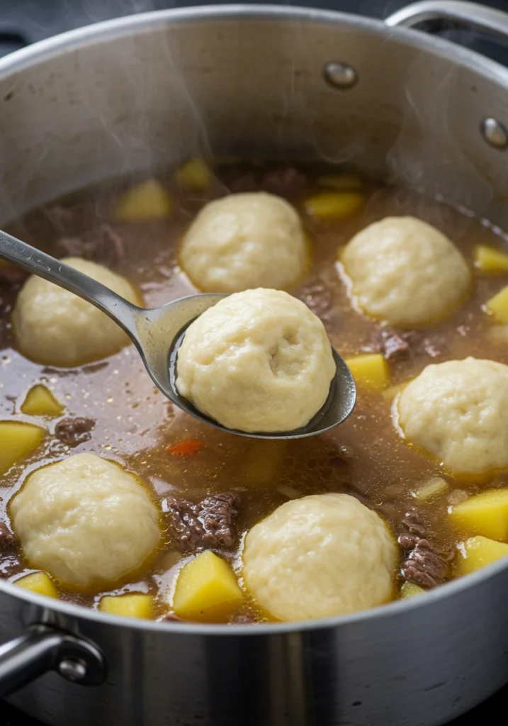 chipped beef flour dumplings potatoes