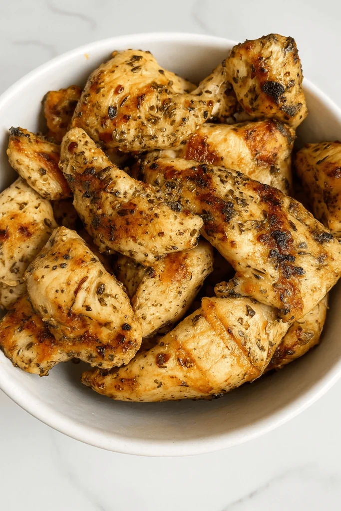 chick fil a grilled nuggets recipe bowl close-up